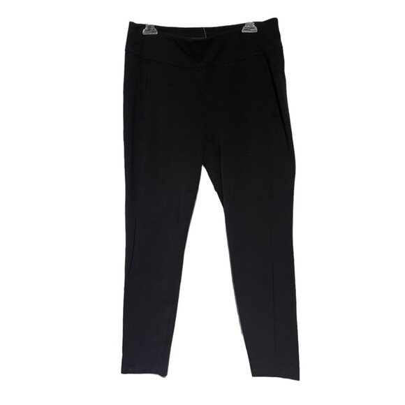 Susan Graver Weekend Women's Highwaist Pull On Jeggings Leggings Black Size M - Picture 1 of 5